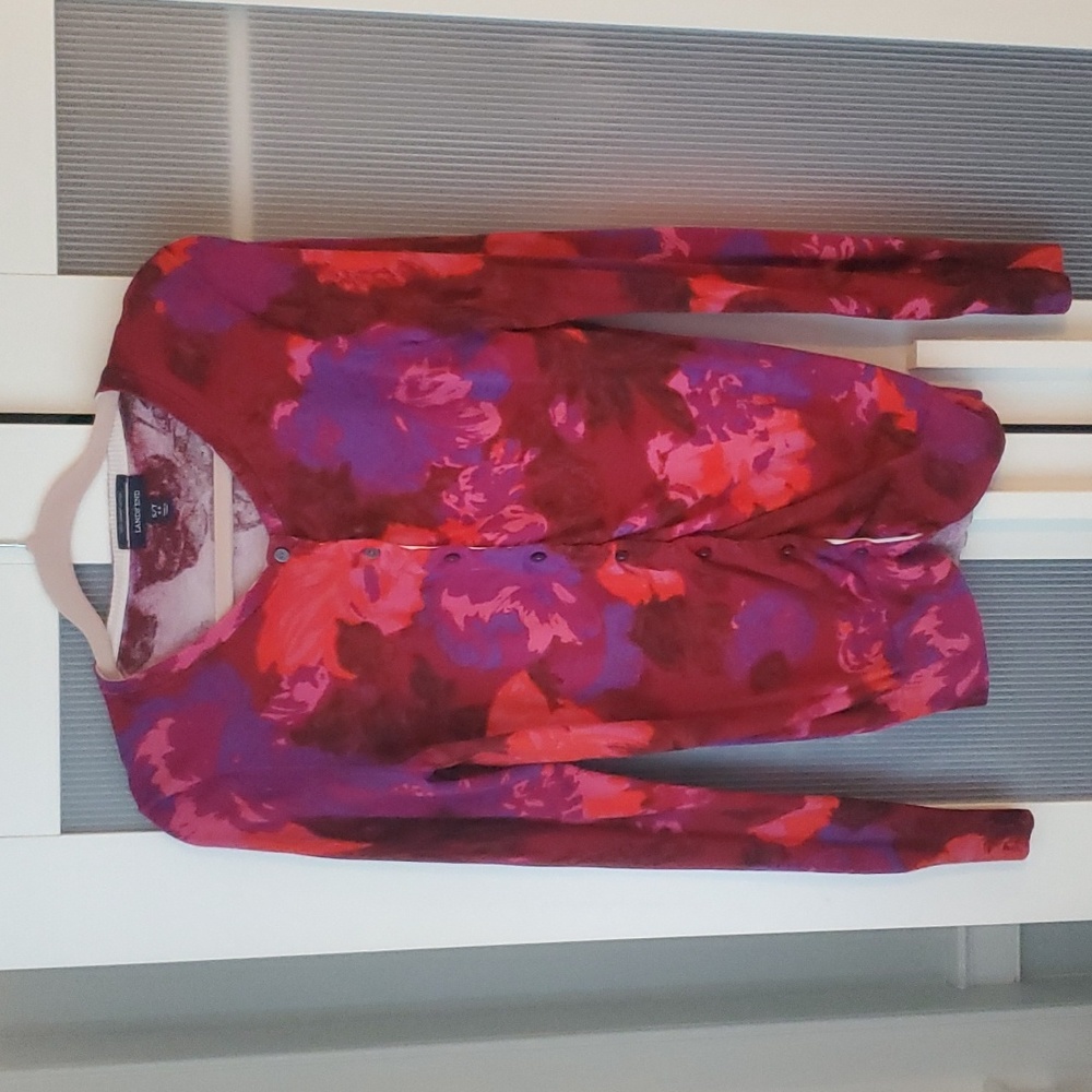 Land's End Floral Cardigan Small Tall